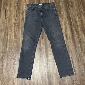 Citizens of Humanity Olivia Jeans Women's 28 Faded Black Slim Straight Frayed He